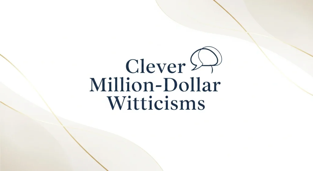 Clever Million-Dollar Witticisms
