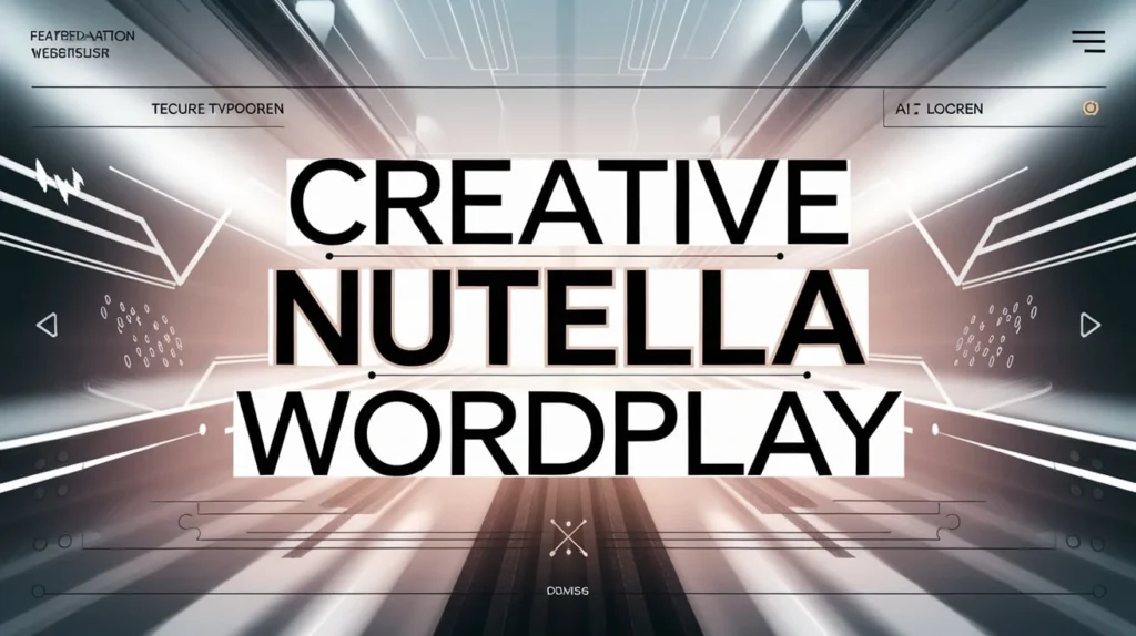 Creative Nutella Wordplay