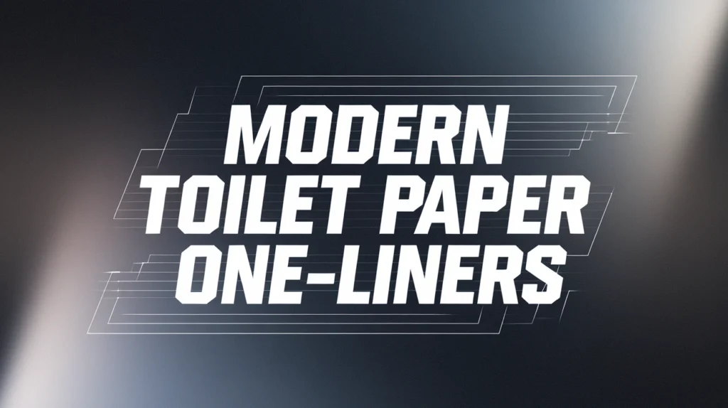 Modern Toilet Paper One-Liners