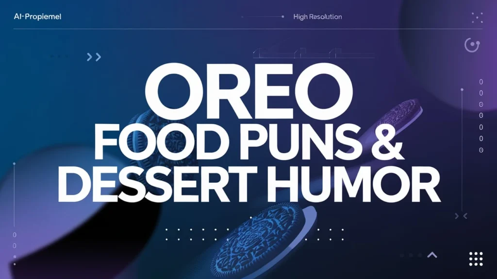 Oreo Food Puns & Dessert Humor