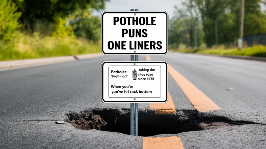 Pothole Puns One Liners