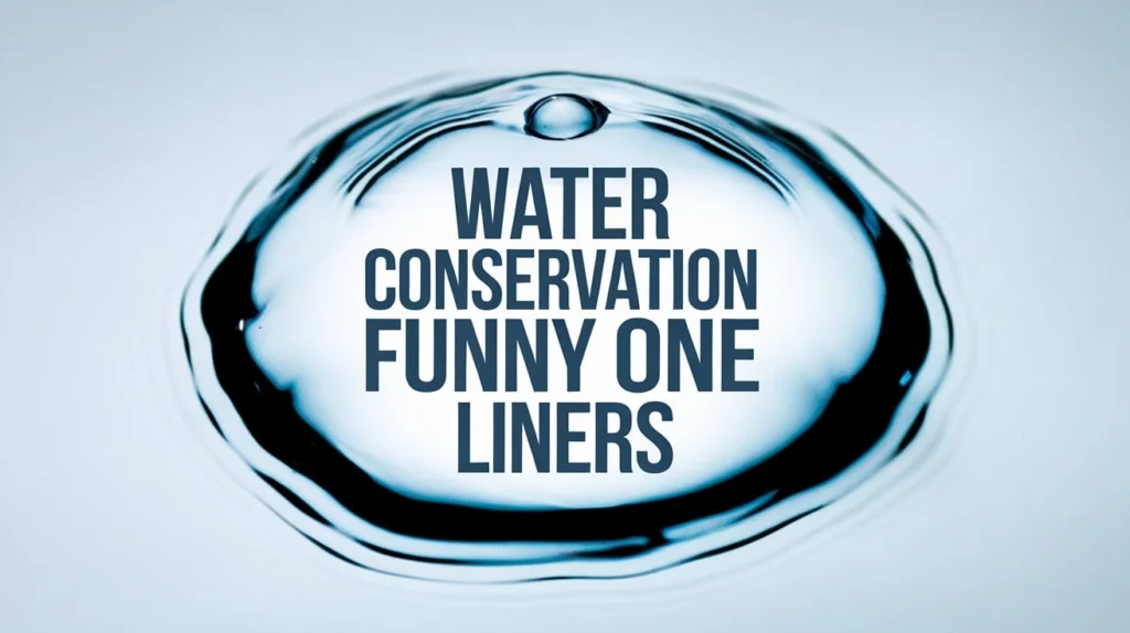 Water Conservation Funny One Liners