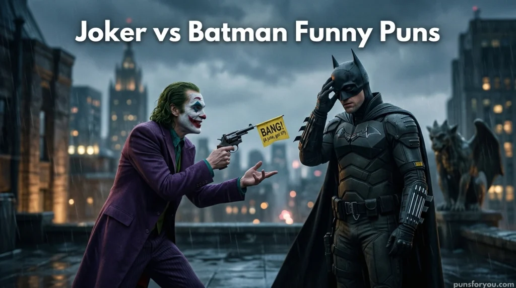 Joker vs Batman Funny Puns