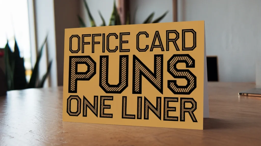 Office Card Puns One Liner
