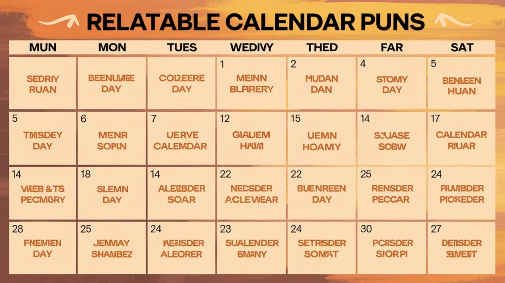 Relatable Calendar Puns