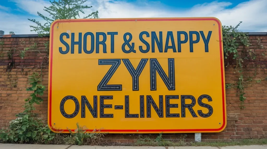 Short & Snappy Zyn One-Liners