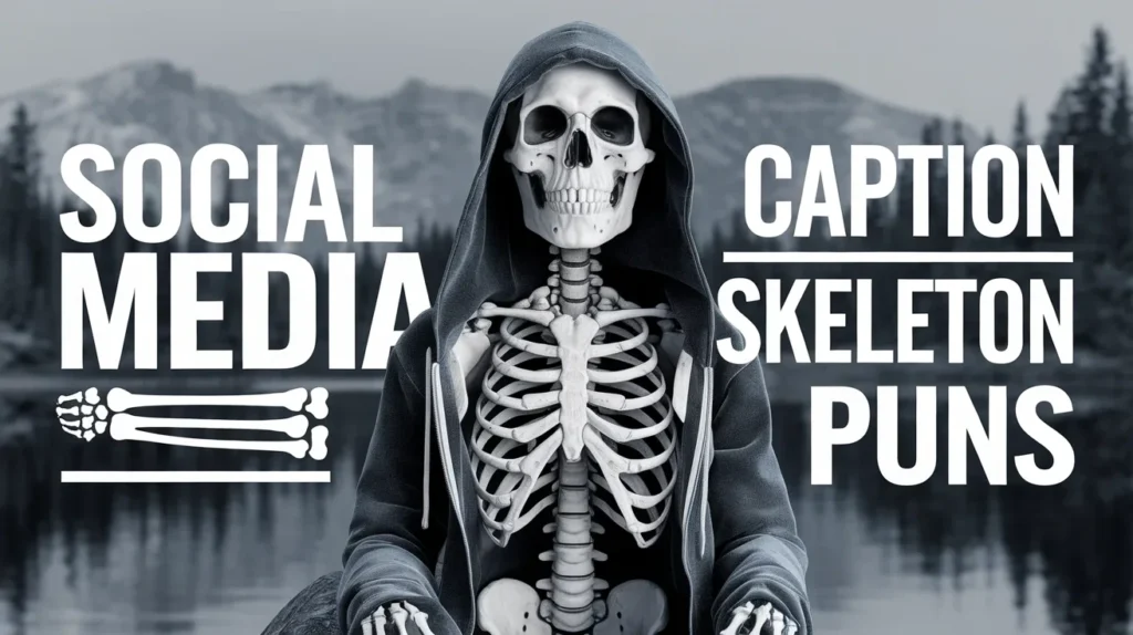 Social Media Caption Skeleton Puns