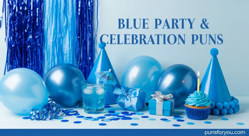 Blue Party & Celebration Puns