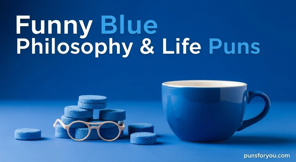 Funny Blue Philosophy & Life Puns