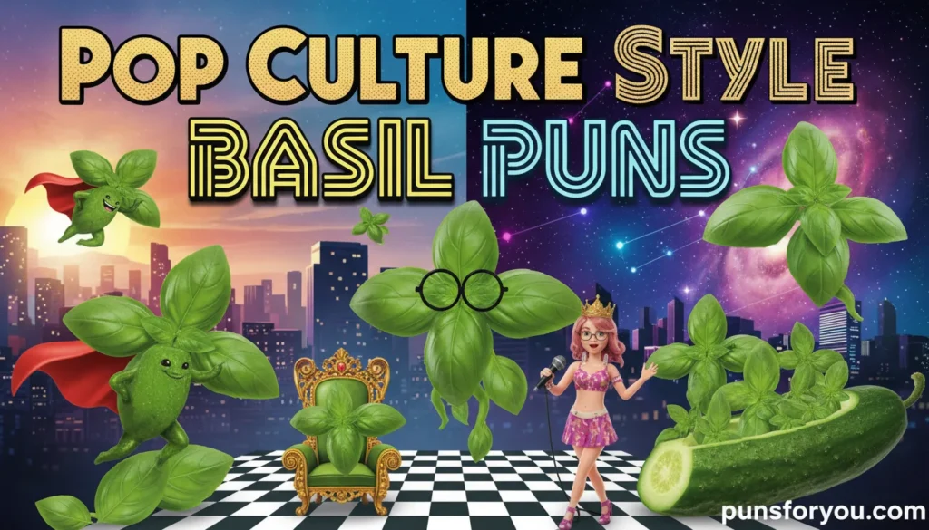 Pop Culture Style Basil Puns