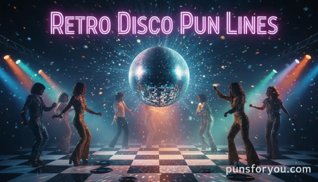 Retro Disco Pun Lines