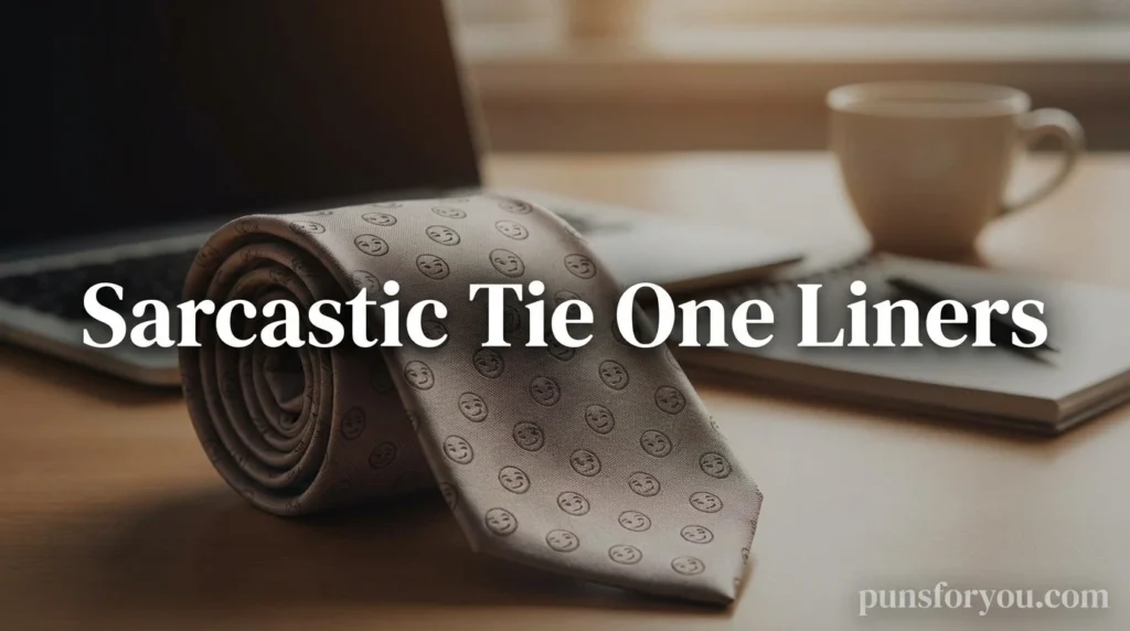 Sarcastic Tie One Liners