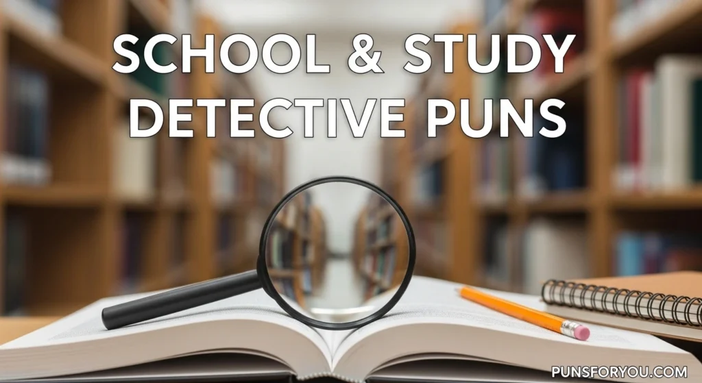 School & Study Detective Puns