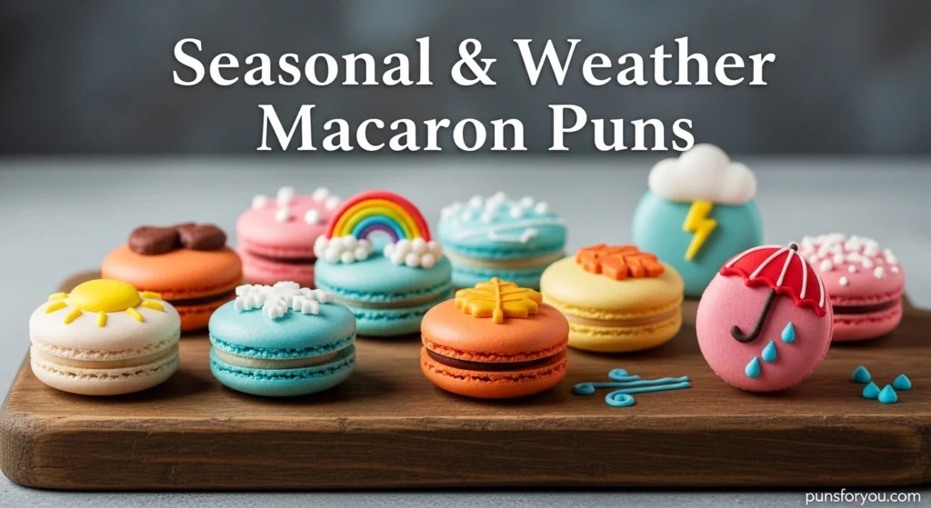 Seasonal & Weather Macaron Puns