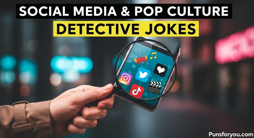 Social Media & Pop Culture Detective Jokes
