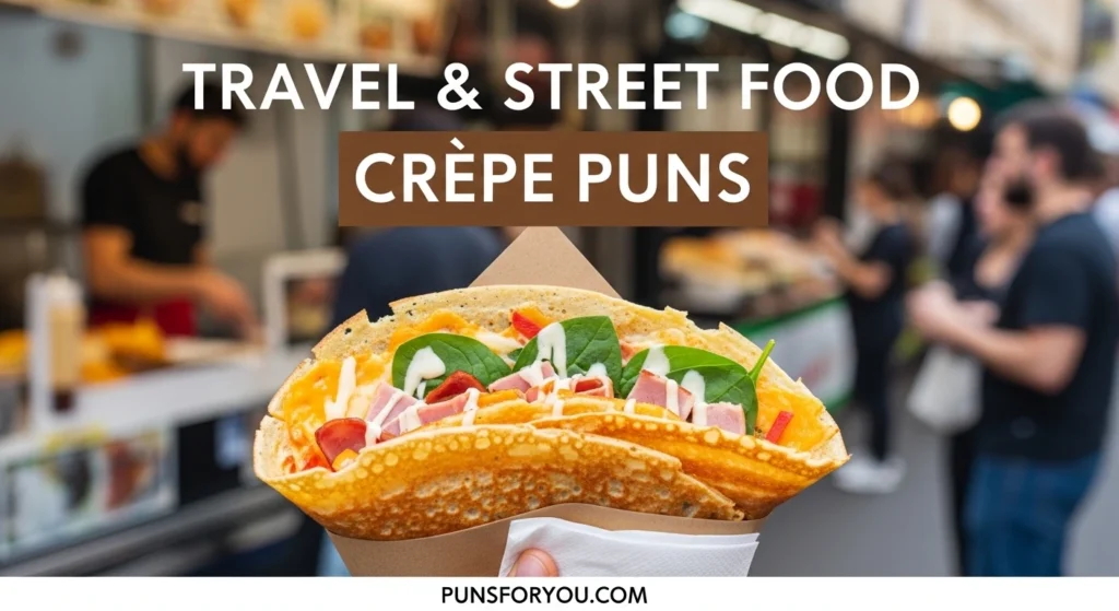 Travel & Street Food Crepe Puns
