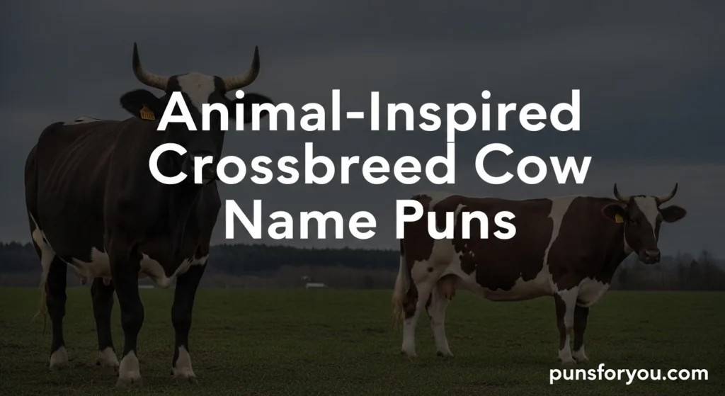 Animal-Inspired Crossbreed Cow Name Puns