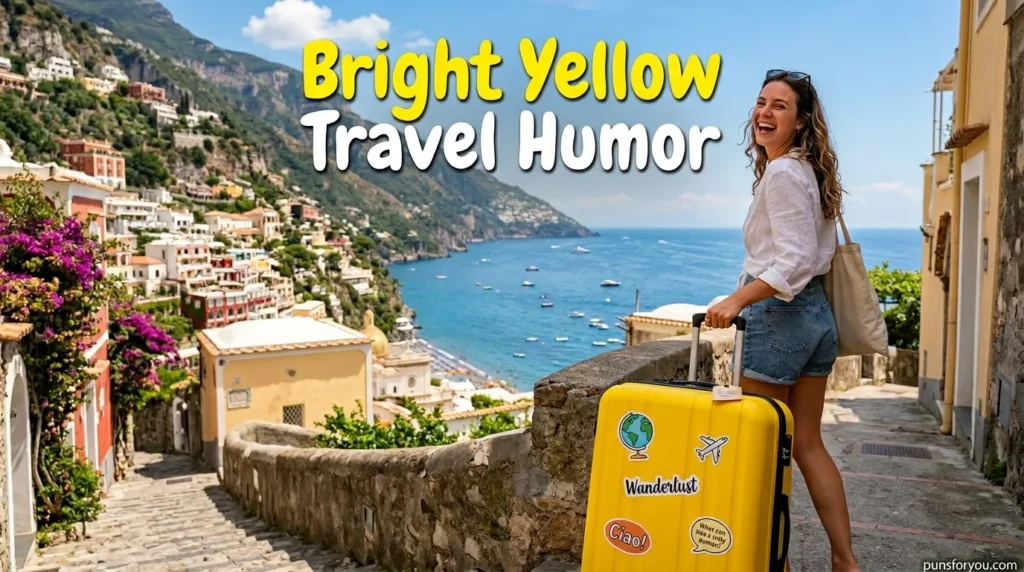Bright Yellow Travel Humor