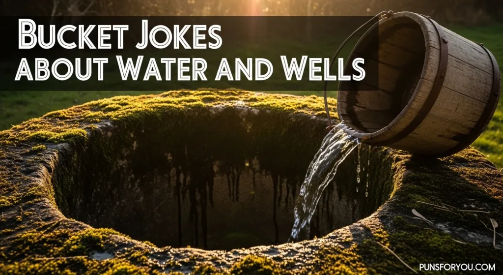 Bucket Jokes About Water and Wells