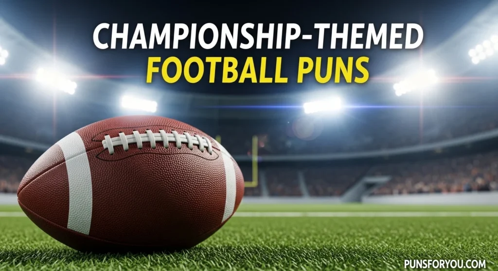Championship-Themed Football Puns