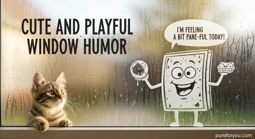 Cute and Playful Window Humor