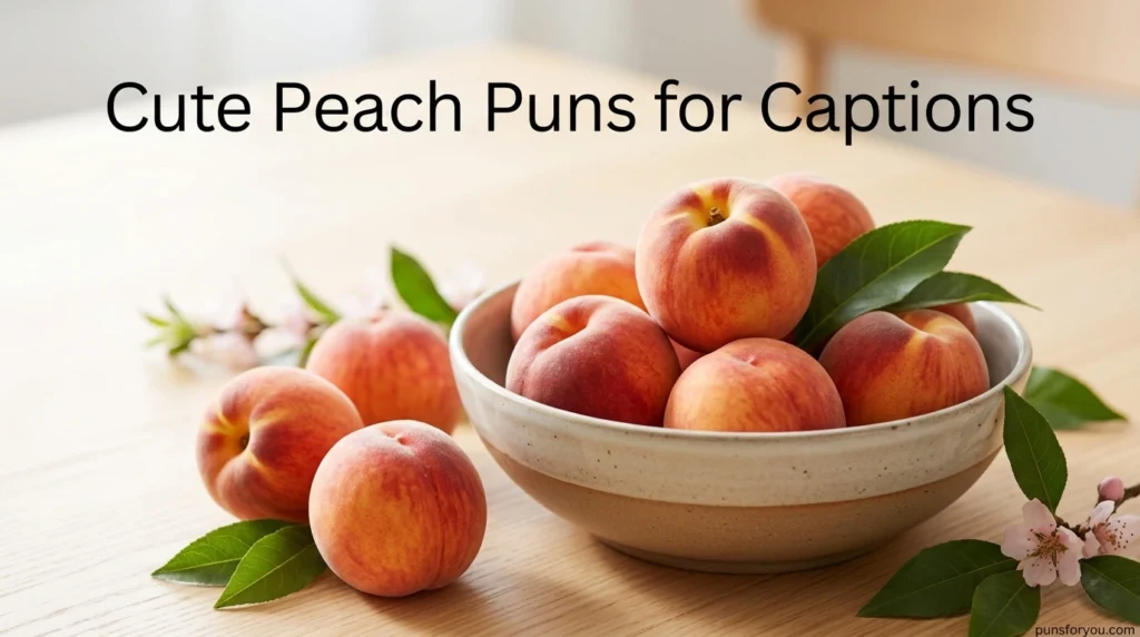 Cute Peach Puns for Captions