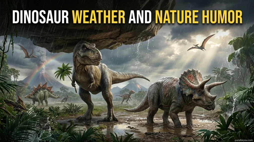 Dinosaur Weather and Nature Humor