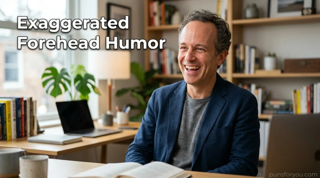 Exaggerated Forehead Humor