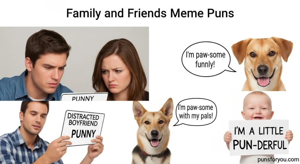 Family and Friends Meme Puns