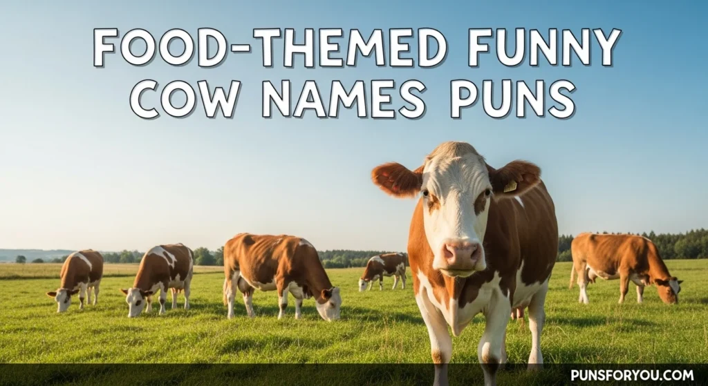 Food-Themed Funny Cow Names Puns