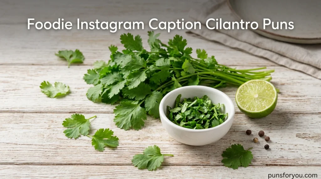 Foodie Instagram Caption Cilantro Puns
