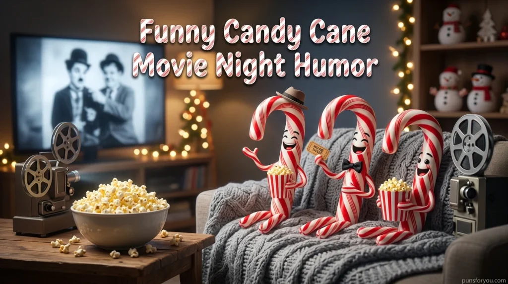 Funny Candy Cane Movie Night Humor