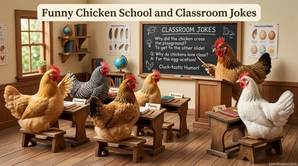 Funny Chicken School and Classroom Jokes