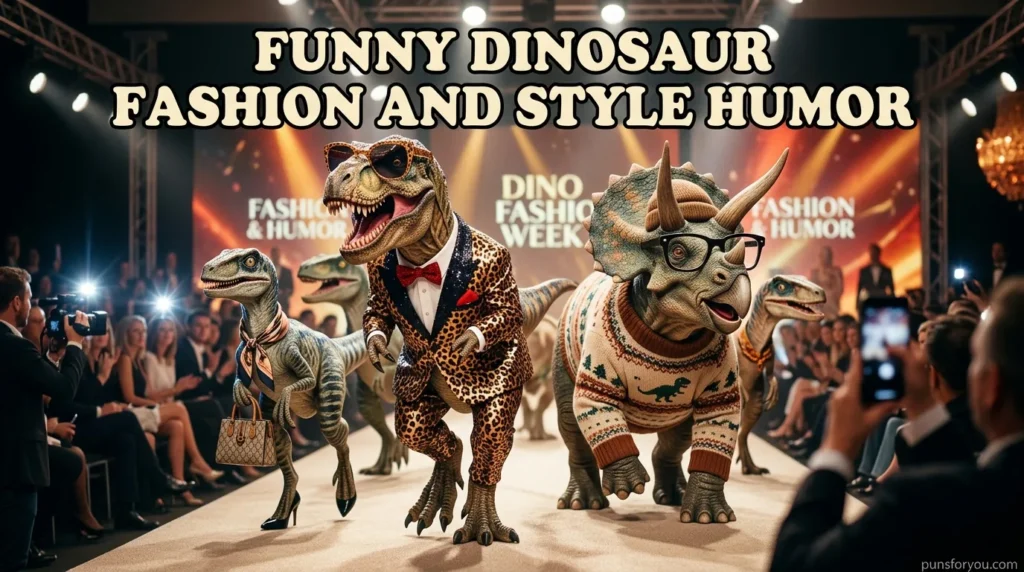 Funny Dinosaur Fashion and Style Humor