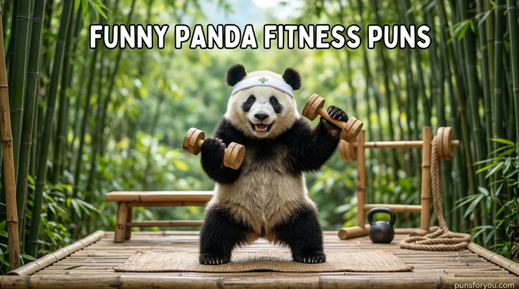 Funny Panda Fitness Puns