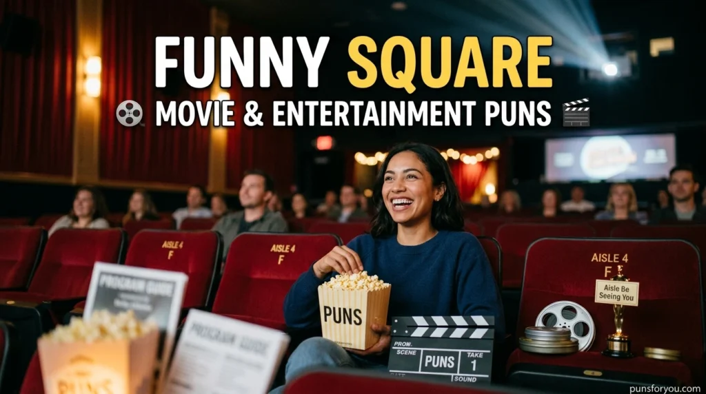 Funny Square Movie & Entertainment Puns