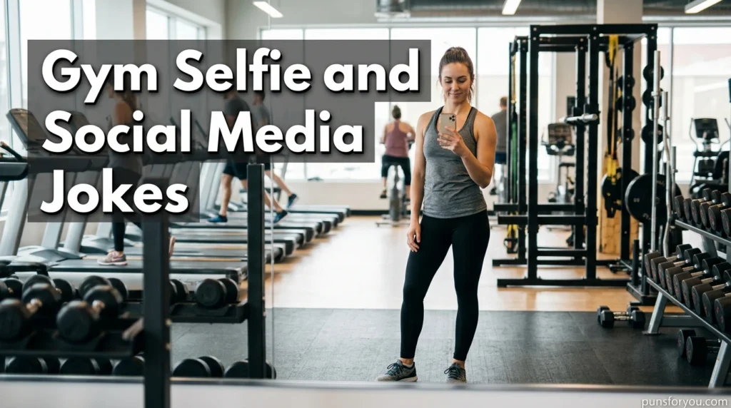 Gym Selfie and Social Media Jokes