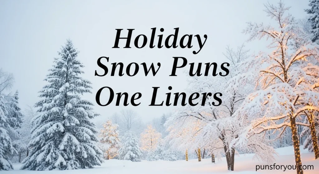 Holiday Snow Puns One Liners