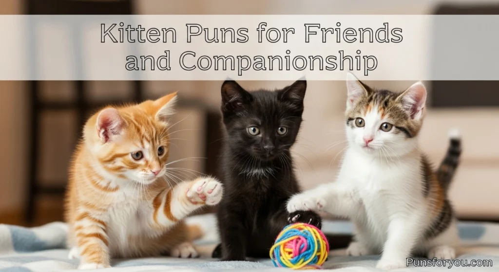 Kitten Puns for Friends and Companionship