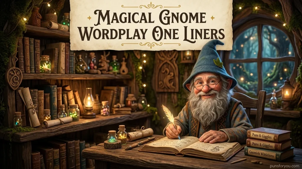 Magical Gnome Wordplay One Liners
