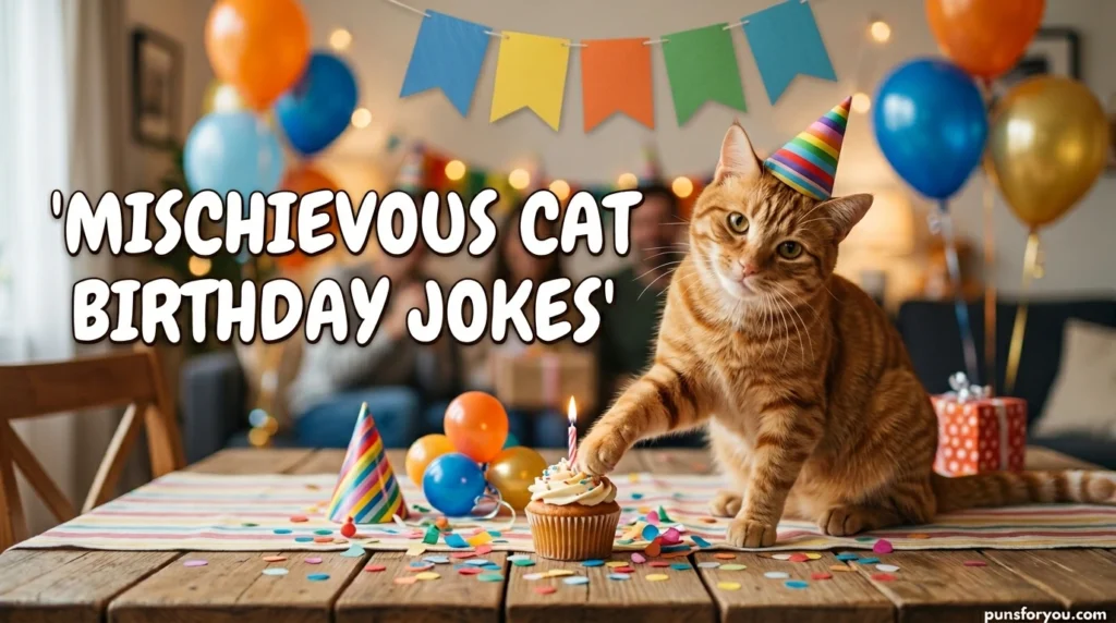 Mischievous Cat Birthday Jokes