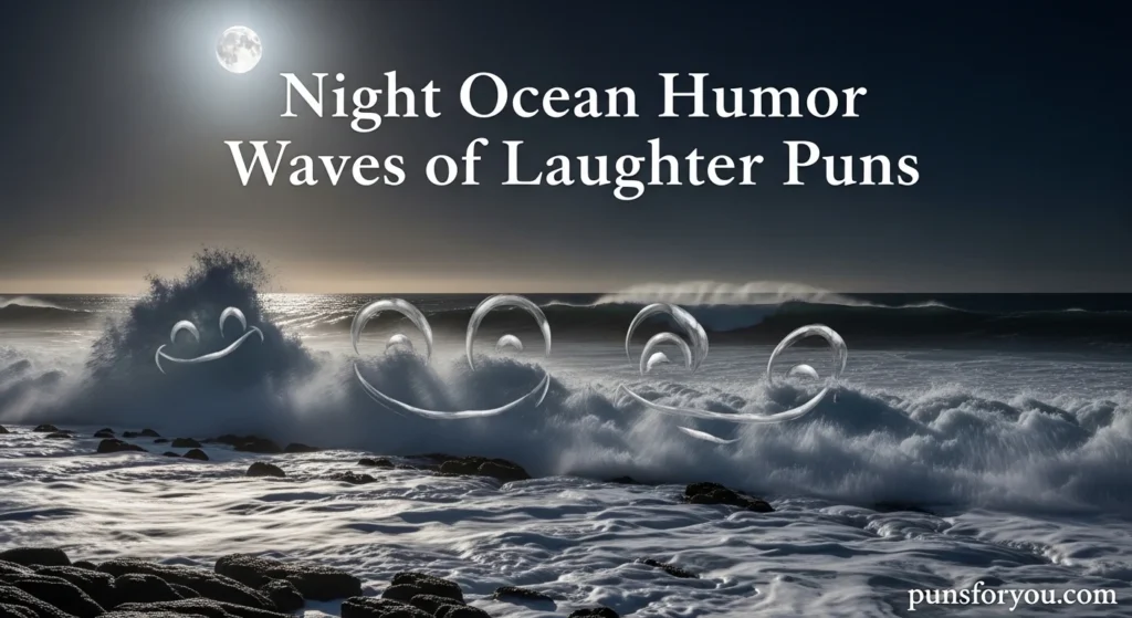 Night Ocean Humor Waves of Laughter Puns