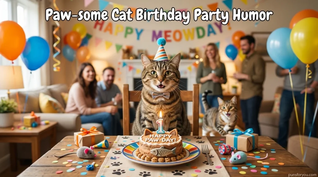 Paw-some Cat Birthday Party Humor