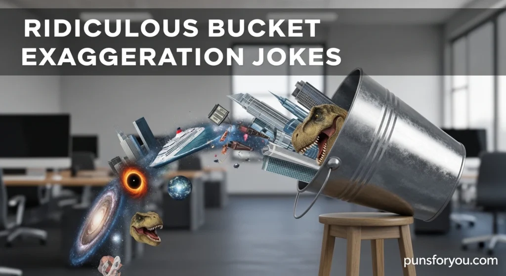Ridiculous Bucket Exaggeration Jokes