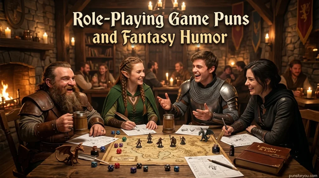 Role-Playing Game Puns and Fantasy Humor