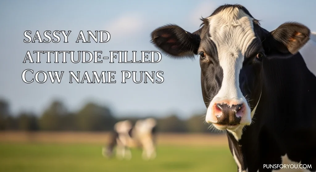 Sassy and Attitude-Filled Cow Name Puns