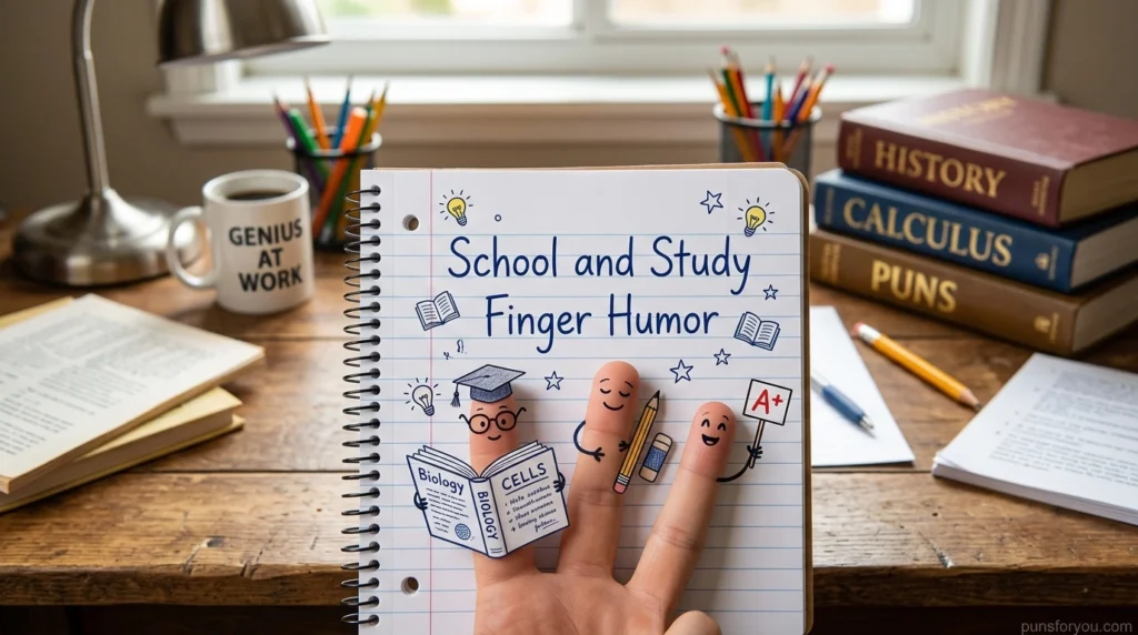 School and Study Finger Humor