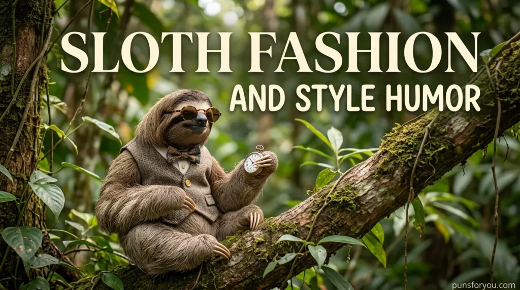 Sloth Fashion and Style Humor