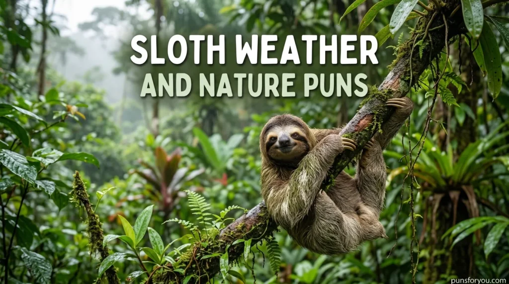 Sloth Weather and Nature Puns