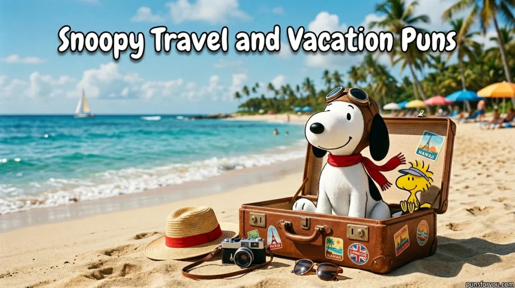 Snoopy Travel and Vacation Puns